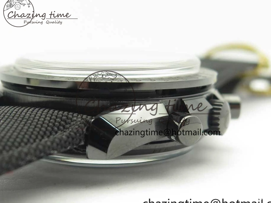 0112 Speedmaster “Dark Side of The Moon” Real Ceramic OMF 1:1 Best Edition Black Black on Nylon Strap A WeatherProof 7976